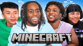 Kai Cenat Plays Minecraft With Fanum Ray amp YourRAGE [upl. by Ahsemik]