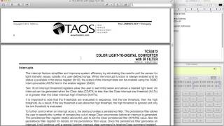 mBed Tutorial 85 I2C Reading the TCS34725 Spec Sheet [upl. by Nolrac421]