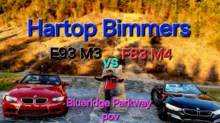 BMW E93 M3 vs F83 M4 Parkway Edition [upl. by Sparhawk254]