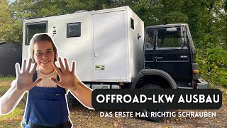 Küche Sitzbänke und erste Reparaturen am LKW  Wohnmobil Ausbau Serie [upl. by Rosenzweig]