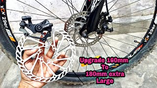 How To install 180mm Disc Brake In Your normal Cycle Best 180 mm disc Brake kit [upl. by Batista]