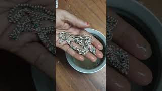 cleaning pattilu how to clean silver jewellery subscribe telugu youtubeshorts [upl. by Riocard3]