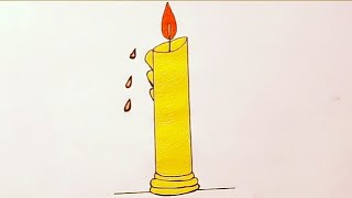 How to Draw a Simple Candle [upl. by Hound500]