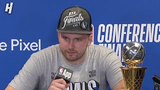 Luka Doncic talks Game 5 Win vs Timberwolves Postgame Interview 🎤 [upl. by Ahsieym950]