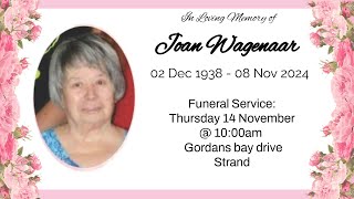 In Loving Memory of Joan Wagenaar [upl. by Afital]