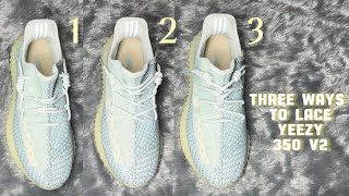 Three Different Ways To Lace Yeezy 350 V2 [upl. by Casta]