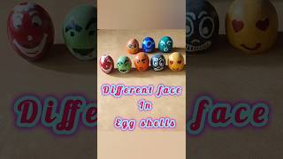 Egg shell craftDifferent faces in egg shellEgg shell painting [upl. by Rednave]