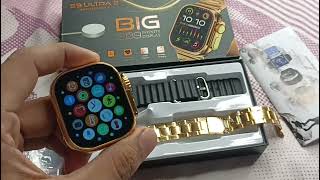 s9 ultra smart watch ultra 2 smartwatch s9 ultra 2 smartwatch golden watch ultra smart watch [upl. by Reinold43]