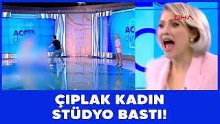 Canlı yayını basan çıplak kadın terör estirdi [upl. by Kalina496]