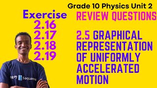 Grade 10 Physics Unit 2 Exercise 216 217 218 219 and Review Questions 25 Graphs [upl. by Eppesuig960]