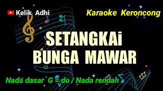 SETANGKAI BUNGA MAWAR  KARAOKE KERONCONG NADA RENDAH [upl. by Suilenrac174]