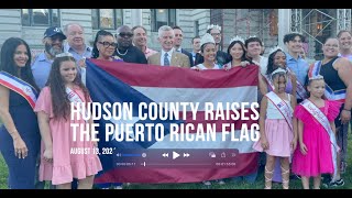 HudCoTV NewsClips HC Puerto Rican Flag Raising 2024 [upl. by Karlotte152]