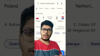 Netherlands 🇳🇱 with LATE COMEBACK Against Poland 🇵🇱 Euros 2024 Match Reaction shorts football [upl. by Dallas]