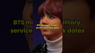 BTS Military Service Comeback Dates Revealed ✨ bts jungkook shorts [upl. by Ozkum]