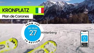 Kronplatz Italy  ski run 27 Hinterberg  Olang from top to bottom [upl. by Hollander]