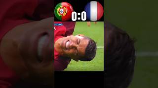 Portugal 🆚 France final Euro cup 2016 Cristiano Ronaldo foot fractureshorts football youtube [upl. by Koziel]