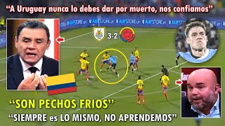 DESTROZADOS PERIODISTAS COLOMBIANOS EXPLOTAN TRAS DERROTA con URUGUAY VS COLOMBIA 32 HOY [upl. by Tiphany]