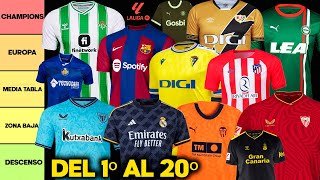 Mi ranking de camisetas de LALIGA 2324 Primera segunda y tercera equipación [upl. by Oicnerual990]