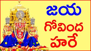 జయ గోవింద హరే  Lord Balaji Swamy  Sri Venkateswara Swamy Songs [upl. by Elram286]