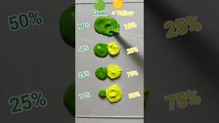 Green vs Yellow  different amounts of Colour Mixing colourmixing colors art shorts asmr clay [upl. by Feingold85]