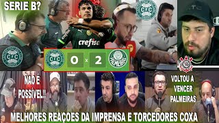 REAÇOES DA IMPRENSA E TORCEDORES COXA AO CORITIBA 0X2 PALMEIRAS COM GOLS DO GÓMEZ E PIQUEREZ [upl. by Elleinnod]