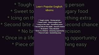 Learn Popular English idioms [upl. by Torras]