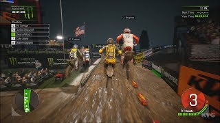 Monster Energy Supercross 2  Wet Track Gameplay PS4 HD 1080p60FPS [upl. by Aiepoissac]