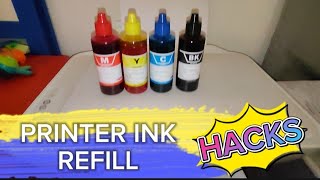 PRINTER INK REFILL TUTORIAL [upl. by Obla755]