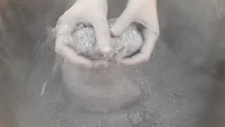 Sand clay mini shapes dry crumbling tub ASMR shorts🔥😴🤎 [upl. by Helsa]