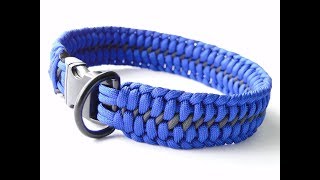 How to Make a Paracord Dog CollarWide 6 Strand Core Mated Half Hitch [upl. by Hplodnar]