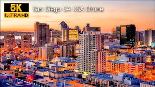 San Diego California USA in 5K UHD Drone [upl. by Anerac335]