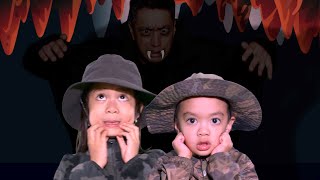 Going on a Bat Hunt  Sia and Elias Kids Songs [upl. by Ahsiemak]