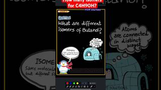 What are different isomers of BUTANOLdubai chemistry usa biology structure isomers iit neet [upl. by Llenehc]