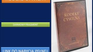 KODEKS CYWILNY AUDIO  DO SŁUCHANIA Audiobook MP3 [upl. by Maltz]