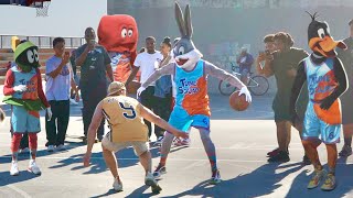 Bugs BunnyTune Squad 5v5 vs Hoopers Space Jam IRL [upl. by Oivatco]