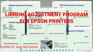 Libreng Adjustment Program for EPSON Printers [upl. by Araj]