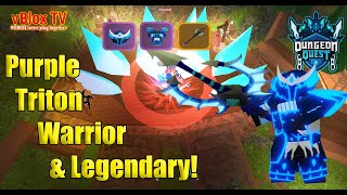 Best Aquatic Temple Warrior Loadout Purple Triton Set amp Legendary in Dungeon Quest  Roblox [upl. by Adikram]