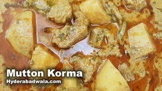 Mutton Korma Recipe Video – How to make Hyderabadi Mutton Korma with Potatoes – Fast amp Easy [upl. by Ak]