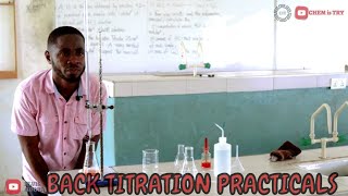 Back Titration Practicals detailed Lab Experiment and Calculations SHS CHEMISTRY [upl. by Ynots]