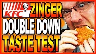 KFC Zinger Double Down Taste Test [upl. by Onej]