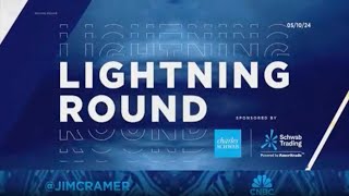 Lightning Round Were only in the middle of Microns roll higher says Jim Cramer [upl. by Ardnohsed]