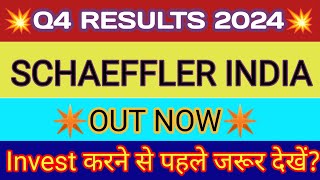 Schaeffler India Q4 Results 2024 🔴 Schaeffler India Results 🔴 Schaeffler India share latest news [upl. by Relyat7]