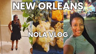 New Orleans Travel Vlog Bourbon Street Night Life Riverwalk  New Orleans Vegan Soul Food [upl. by Ayit]