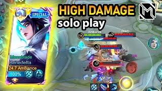 Benedetta EXP Rotation  High Damage in SOLO PLAY Top Global Benedetta  Gameplay MLBB [upl. by Belmonte163]