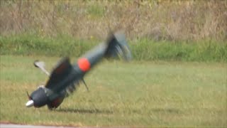 RC A6M zero with 0S160  crash landing [upl. by Adur]