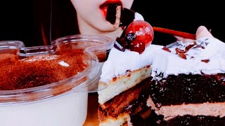 Mukbang with Delicious Creamy Pastries and Chocolate Cake Macaron Eating Food sowonasmr [upl. by Lybis]