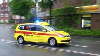 Rettungsduo DRK Ortsverband DannenbergLüchow in Lüneburg auf Einsatzfahrt [upl. by Adnolat641]