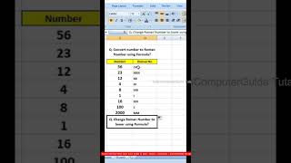 StepbyStep Guide Convert Numbers to Roman Numerals in Excel shorts [upl. by Ekihc]