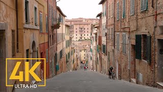 Beautiful Cities of Tuscany Italy  4K City Life Video with Street Sounds [upl. by Ama692]