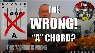 Playing the WRONG quotAquot Chord  Easy GUITAR LESSON for beginners [upl. by Aelanej]